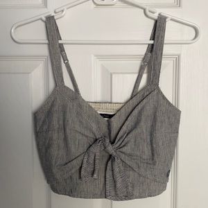 NWT blue and white stripped A&F crop top